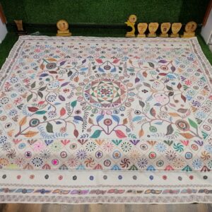 Heritage Jamalpur Nakshi Kantha – Handcrafted Multicolor Embroidered Cotton Bedspread | জামালপুরের নকশি কাথাঁ